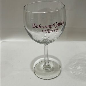 Pahrump Valley Winery Clear Wine Bar Glass 8 Oz 6 1/4 In Tall 2 3/4 In Round